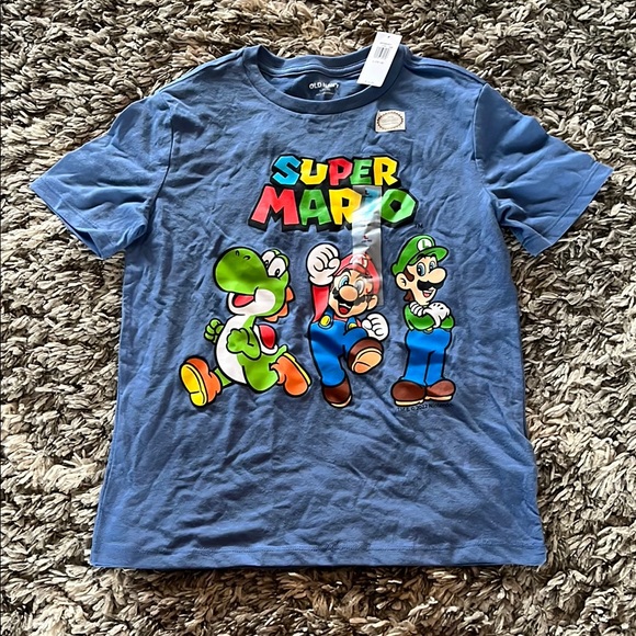 Old Navy Other - Super Mario Kids Blue T-Shirt